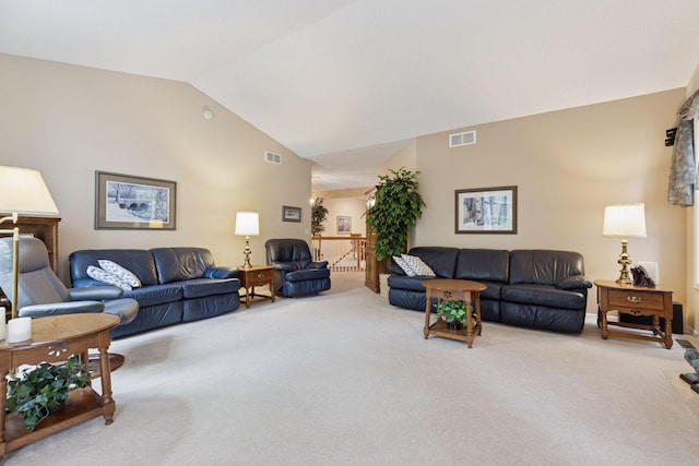 17462 Haralson Dr, Eden Prairie, MN 55347 - carpeted living room featuring lofted ceiling