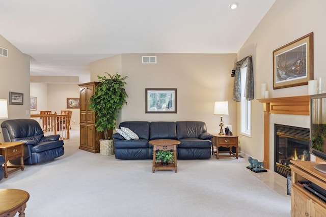 17462 Haralson Dr, Eden Prairie, MN 55347 - living room with carpet floors and a tiled fireplace
