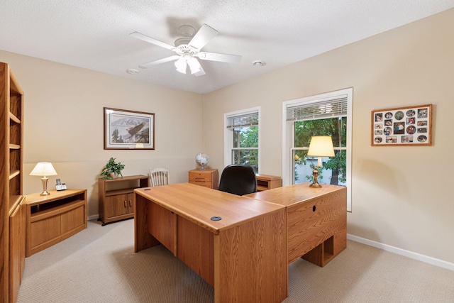 17462 Haralson Dr, Eden Prairie, MN 55347 - office featuring light carpet and ceiling fan