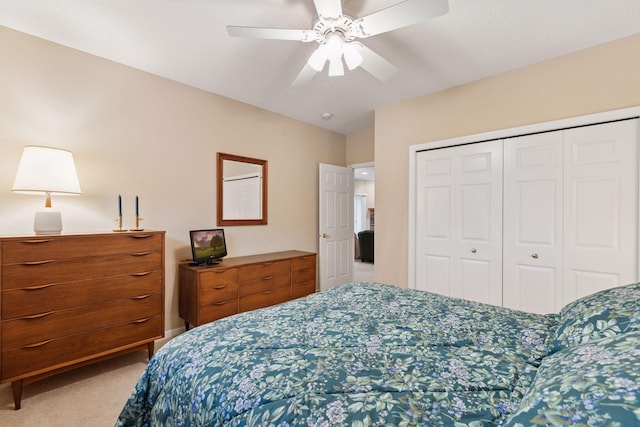 17462 Haralson Dr, Eden Prairie, MN 55347 - bedroom with a closet, carpet flooring, and ceiling fan