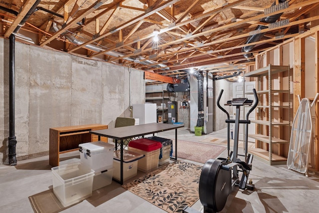 17462 Haralson Dr, Eden Prairie, MN 55347 - unfinished basement with electric water heater and heating unit