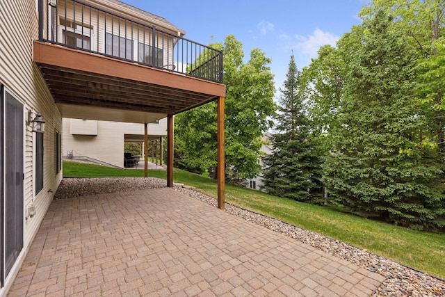 17462 Haralson Dr, Eden Prairie, MN 55347 - view of patio / terrace with a wooden deck