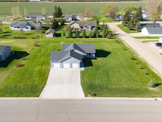 aerial perspective of suburban area