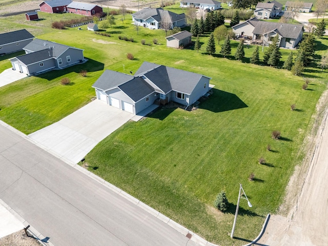 aerial perspective of suburban area