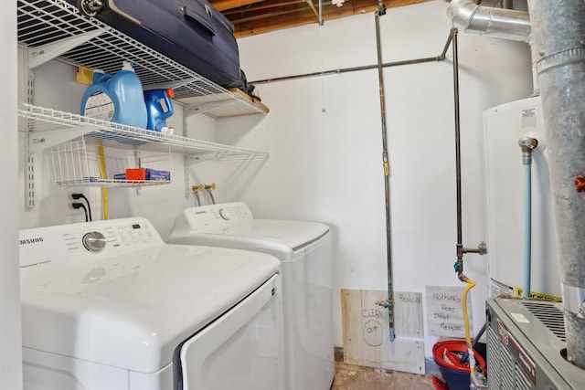 5624 Brookdale Dr N, Brooklyn Park, MN 55443 - washroom with washer and dryer and water heater