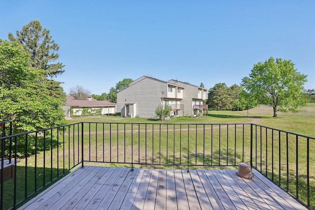 5624 Brookdale Dr N, Brooklyn Park, MN 55443 - deck featuring a lawn