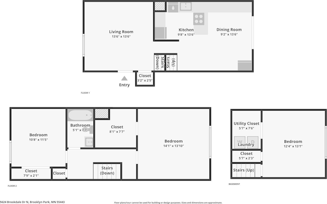 5624 Brookdale Dr N, Brooklyn Park, MN 55443 - floor plan / room layout