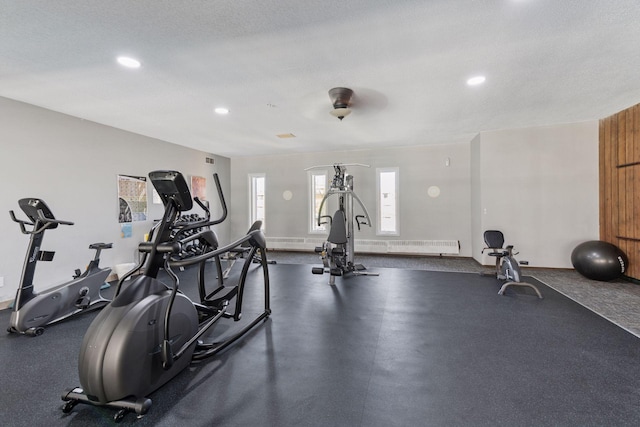 450 Ford Rd Unit 231, Saint Louis Park, MN 55426 - exercise room with baseboard heating and recessed lighting