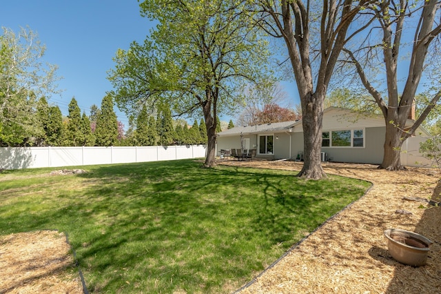 view of yard with a patio