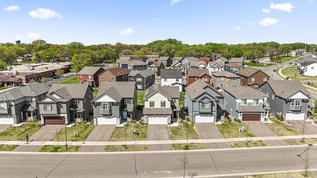 aerial perspective of suburban area