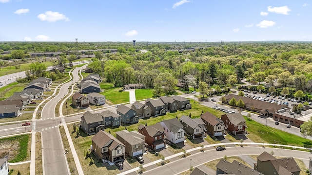 aerial perspective of suburban area