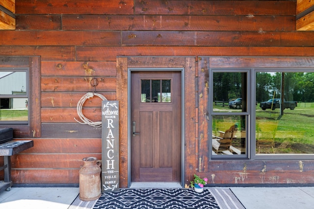 view of exterior entry