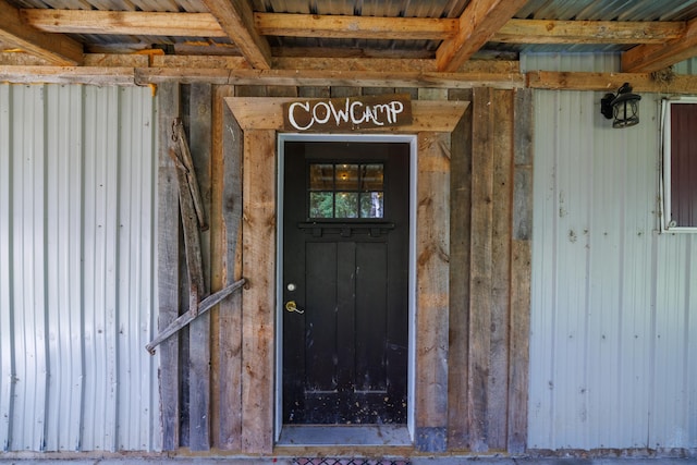 view of doorway to property