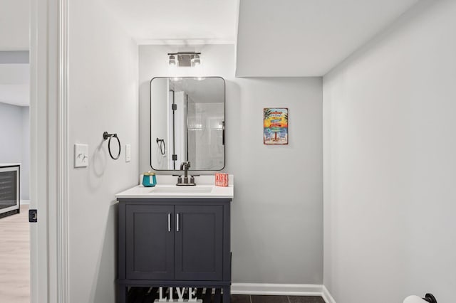 3544 Lee Ave N, Crystal, MN 55422 - bathroom with baseboards and vanity