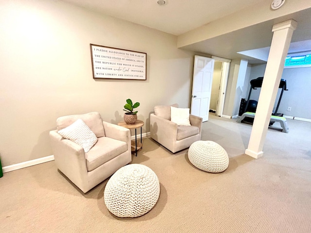 1921 Sherman Dr NW, Alexandria, MN 56308 - sitting room featuring carpet floors and baseboards