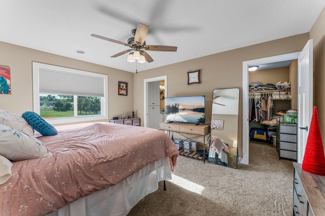 38760 Maple Ct, North Branch, MN 55056 - carpeted bedroom featuring a spacious closet, a closet, and a ceiling fan