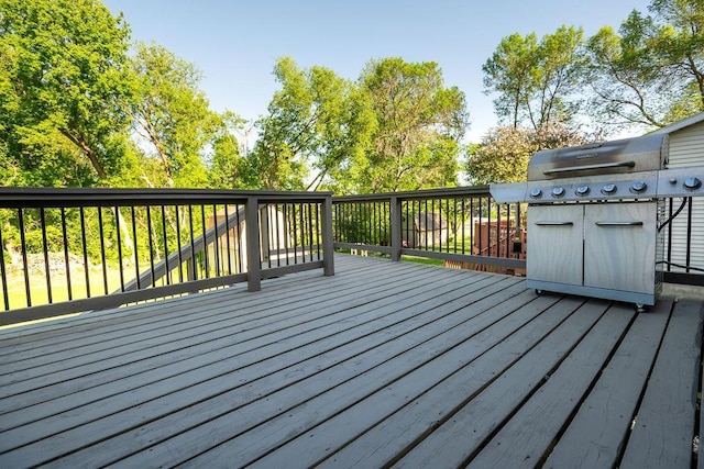 408 19th St NW, Willmar, MN 56201 - wooden deck with grilling area