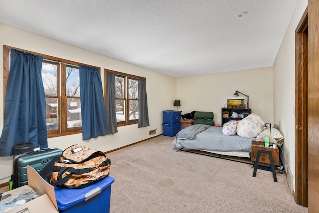 11110 Utica Ave S, Bloomington, MN 55437 - bedroom with carpet flooring, a textured ceiling, and baseboards