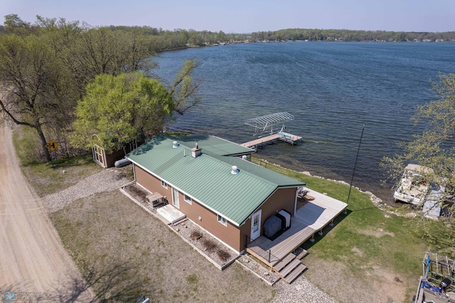 38603 Cozy Cove Rd, Dead Lake Twp, MN 56528 - aerial view of property and surrounding area featuring a large body of water