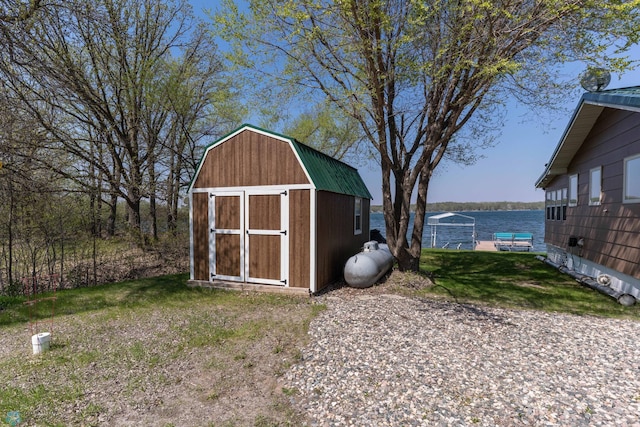 38603 Cozy Cove Rd, Dead Lake Twp, MN 56528 - view of shed featuring a water view