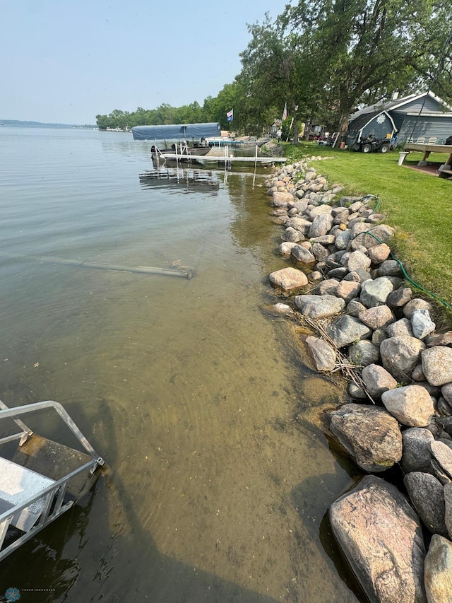 38603 Cozy Cove Rd, Dead Lake Twp, MN 56528 - water view with a boat dock