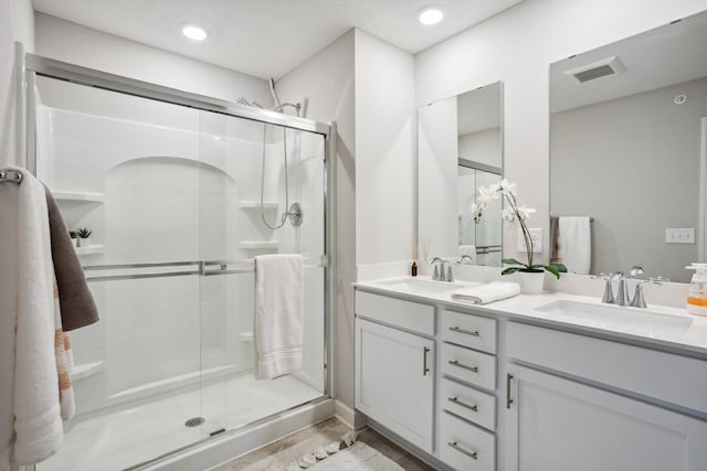 1836 Tyrone Dr, Shakopee, MN 55379 - bathroom with double vanity and a stall shower