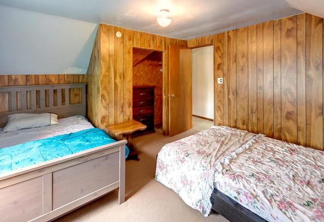 624 Main St, West Concord, MN 55985 - bedroom featuring carpet flooring and wooden walls