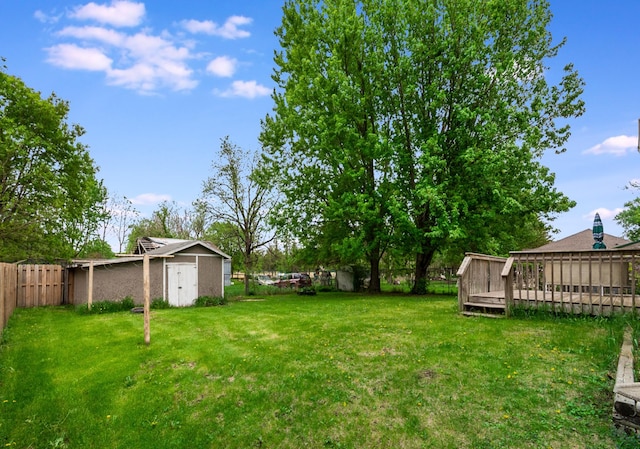 624 Main St, West Concord, MN 55985 - view of yard featuring a wooden deck