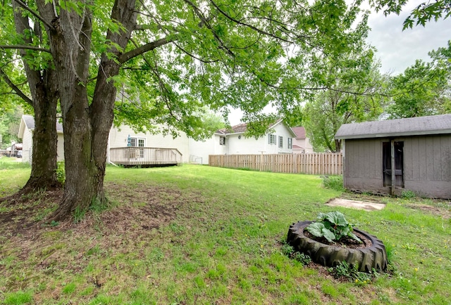 624 Main St, West Concord, MN 55985 - view of yard with a wooden deck
