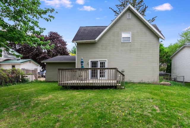 624 Main St, West Concord, MN 55985 - back of house with a deck and roof with shingles
