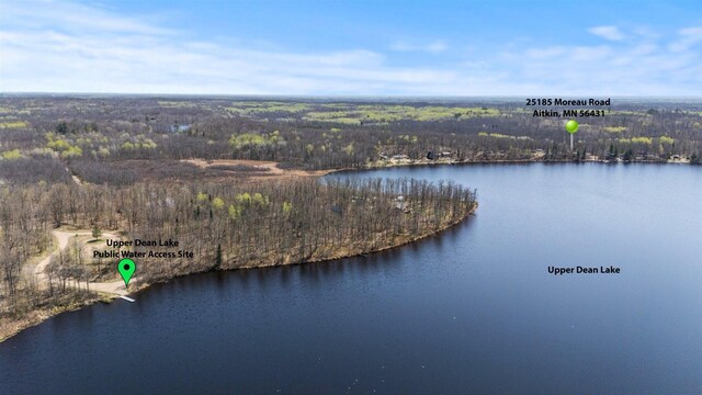 25185 Moreau Rd, Aitkin, MN 56431 - aerial view of a forest and a large body of water