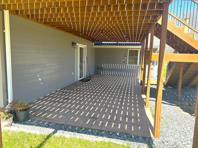 55715 State Highway 11, Warroad, MN 56763 - view of patio / terrace featuring stairway
