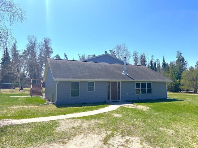 55715 State Highway 11, Warroad, MN 56763 - single story home featuring a front yard and stairway