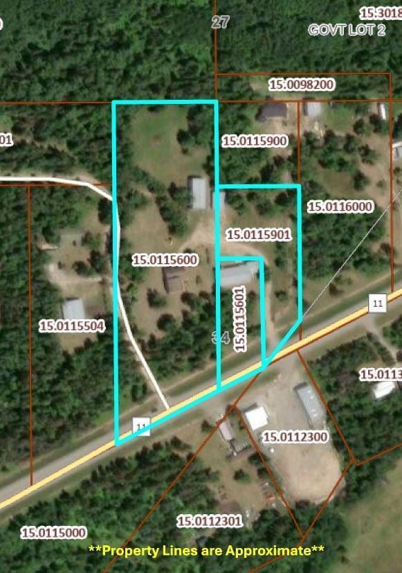 55715 State Highway 11, Warroad, MN 56763 - map of property location featuring property parcel outlined