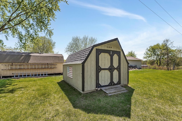 view of shed