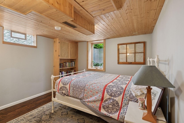 805 California Ave W, Saint Paul, MN 55117 - bedroom with wood ceiling, baseboards, and wood finished floors