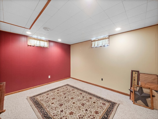 116 California Ave, Morris, MN 56267 - below grade area featuring carpet floors, plenty of natural light, and recessed lighting