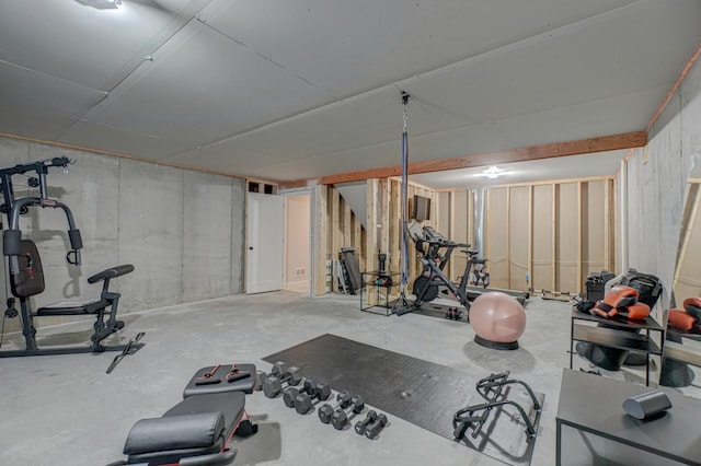 view of exercise area