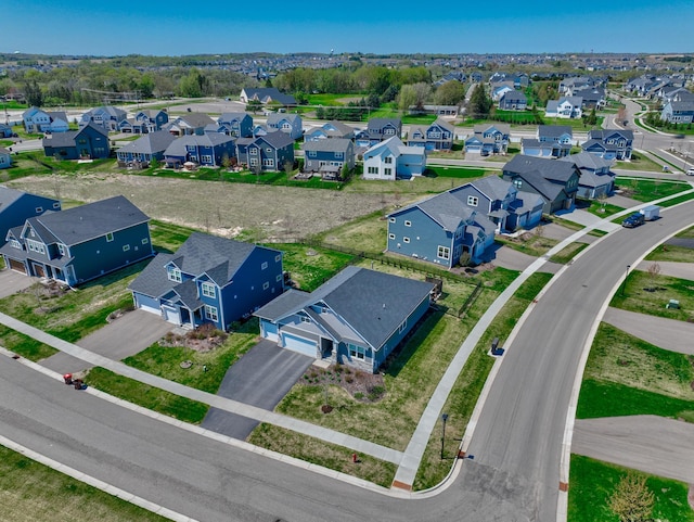 aerial view of residential area