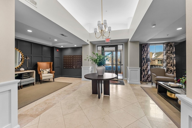 1320 Riverside Ln Unit 112, Mendota Heights, MN 55118 - common area with a decorative wall and recessed lighting