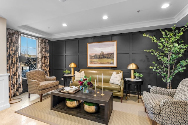 1320 Riverside Ln Unit 112, Mendota Heights, MN 55118 - building lobby featuring a decorative wall, crown molding, and recessed lighting