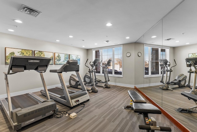 1320 Riverside Ln Unit 112, Mendota Heights, MN 55118 - workout area with carpet and recessed lighting
