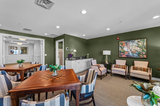 1320 Riverside Ln Unit 112, Mendota Heights, MN 55118 - dining space with recessed lighting and carpet floors
