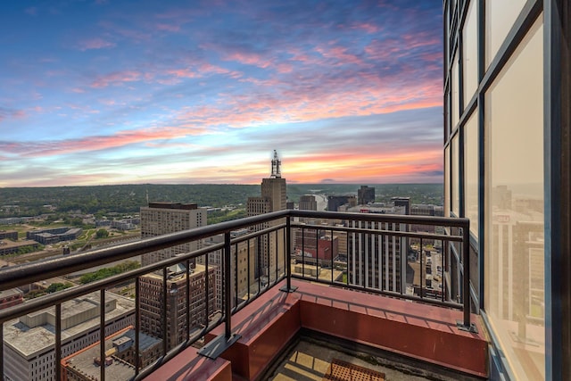 balcony with a city view
