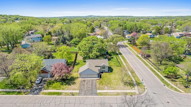 aerial perspective of suburban area