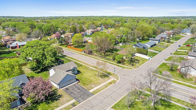 aerial view of residential area