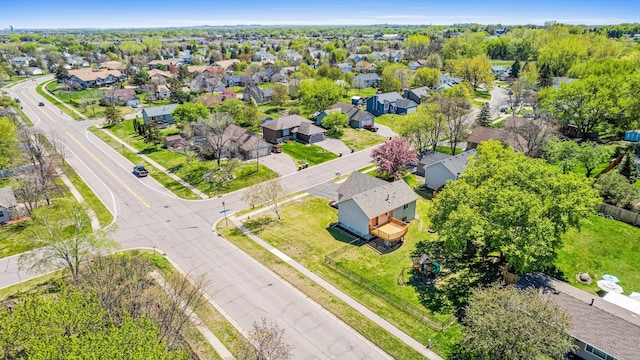 aerial view of residential area