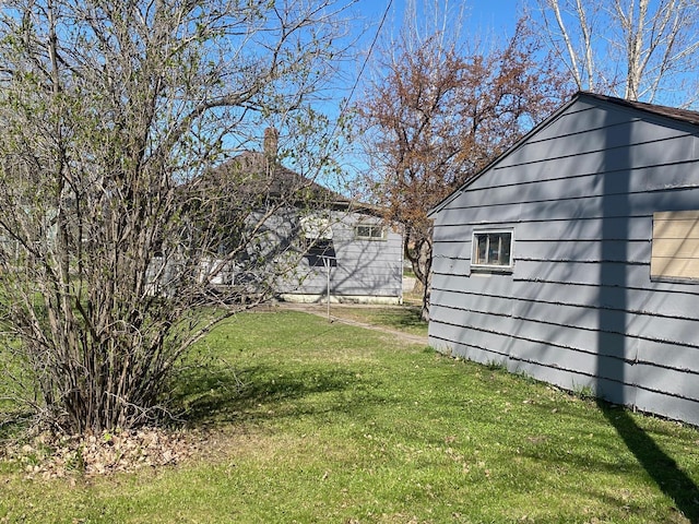 view of grassy yard