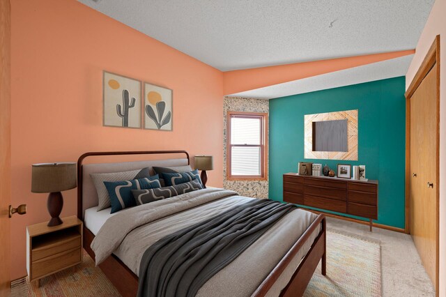 bedroom with carpet
