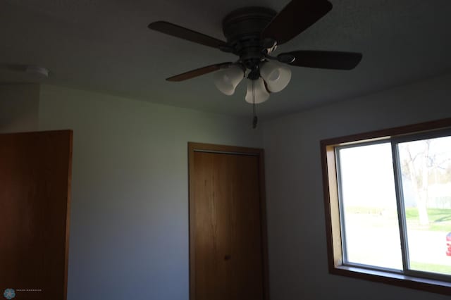 detailed view of a ceiling fan